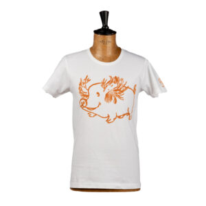 Women's hand-printed t-shirt with the Bunch of Grapes design - Artisan Printing  House Marchi